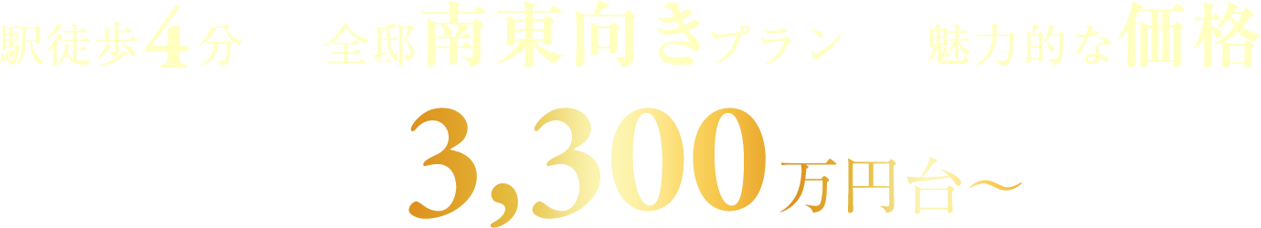 予定販売価格（税込）3,300万円台～
